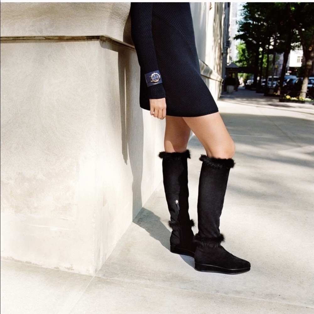 NWT Tory Burch Genuine Shearling Knee High Boots